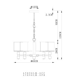 Светильник подвесной Arte Lamp NORTH A5896LM-6CC