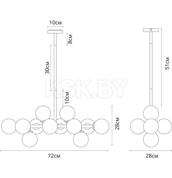 Светильник подвесной Arte Lamp BOLLA-PICCOLO A3988SP-12AB (A3988SP-12AB) 