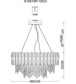 Светильник подвесной Arte Lamp NICOLETTA A1051SP-10CC