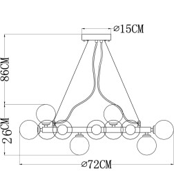 Светильник подвесной Arte Lamp BOLLA-PICCOLO A3988SP-25AB