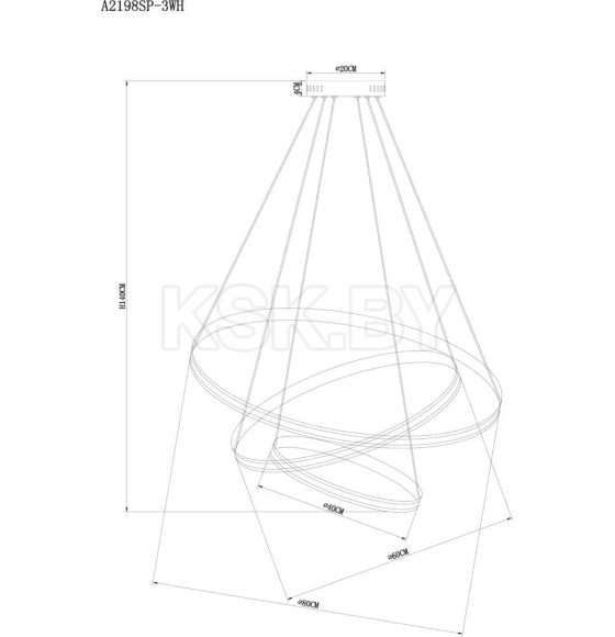 Светильник подвесной Arte Lamp MERIDIANA A2198SP-3WH (A2198SP-3WH) 