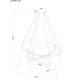 Светильник подвесной Arte Lamp MERIDIANA A2198SP-3GO