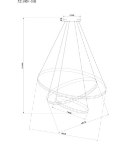 Светильник подвесной Arte Lamp MERIDIANA A2198SP-3BK