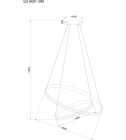 Светильник подвесной Arte Lamp MERIDIANA A2198SP-2WH