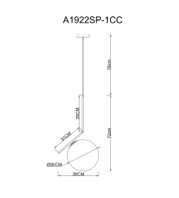 Светильник подвесной Arte Lamp Bolla-unica A1922SP-1CC