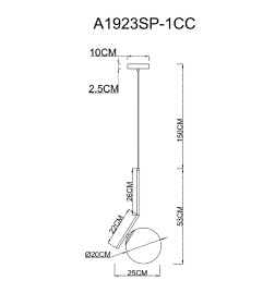 Светильник подвесной Arte Lamp Bolla-unica A1923SP-1CC