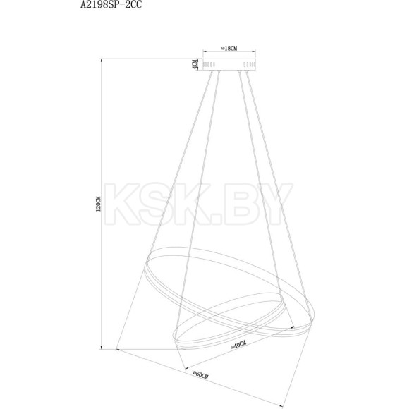 Светильник подвесной Arte Lamp MERIDIANA A2198SP-2CC (A2198SP-2CC) 