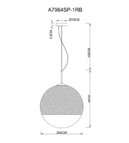 Светильник подвесной Arte Lamp JUPITER copper A7964SP-1RB