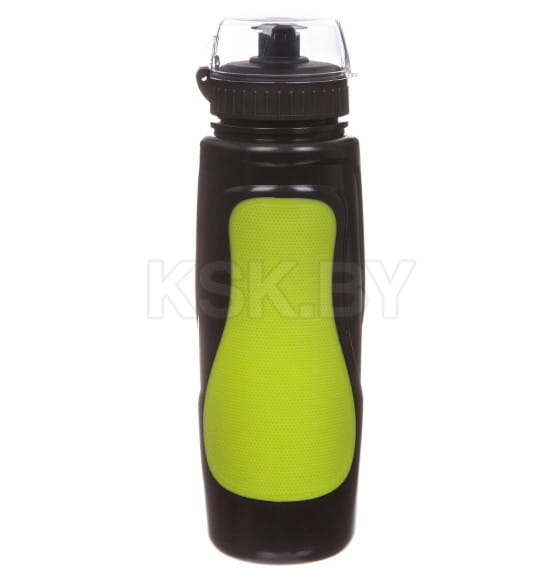 Велофляга STG  DC-BT-55 600мл защитной крышкой черн/зеленая. (7768) 