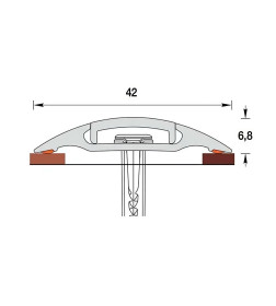 Порог Ideal 42мм 0,9 м 302/Венге Черный