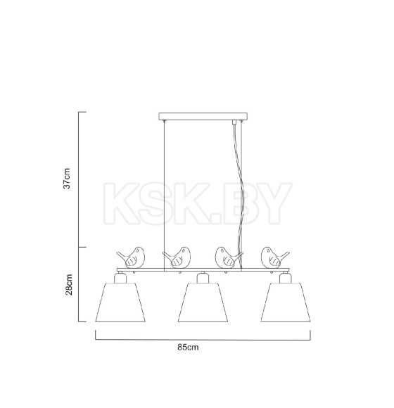 Светильник подвесной Arte Lamp PASSERO A4289SP-3WH (A4289SP-3WH) 