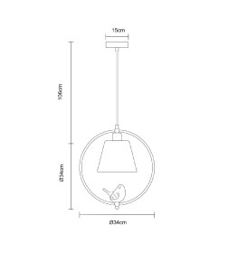 Светильник подвесной Arte Lamp PASSERO A4289SP-1WH