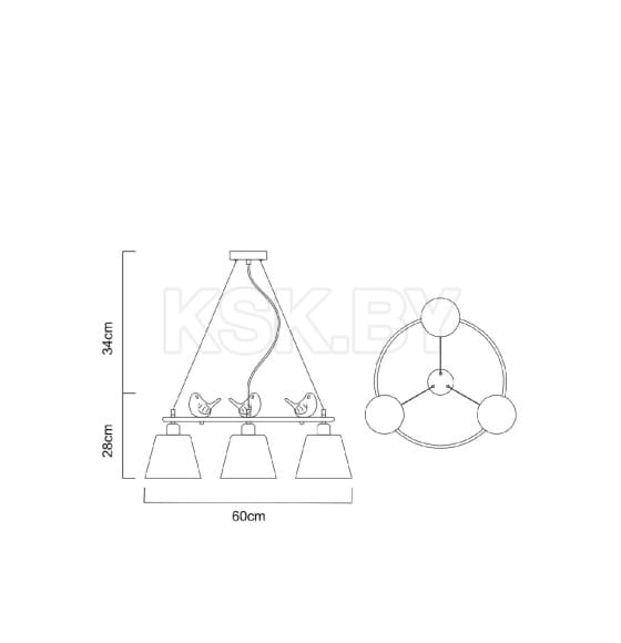 Светильник подвесной Arte Lamp PASSERO A4289LM-3WH (A4289LM-3WH) 
