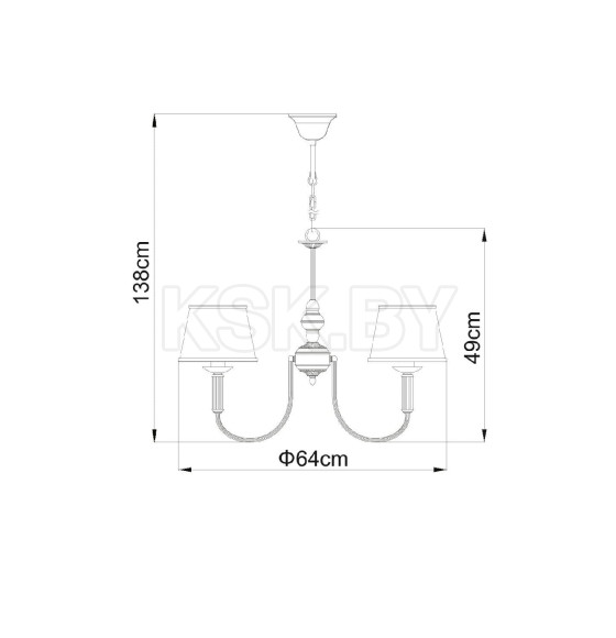 Светильник подвесной Arte Lamp ALICE A3579LM-5AB (A3579LM-5AB) 