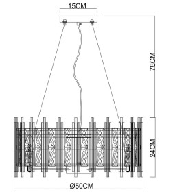 Светильник подвесной Arte Lamp ALRUBA A1043SP-6BK