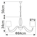 Светильник подвесной Arte Lamp ORLEAN A9310LM-8WG (A9310LM-8WG) 