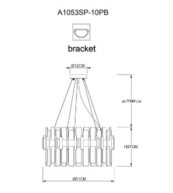 Светильник подвесной Arte Lamp ALYA A1053SP-10PB