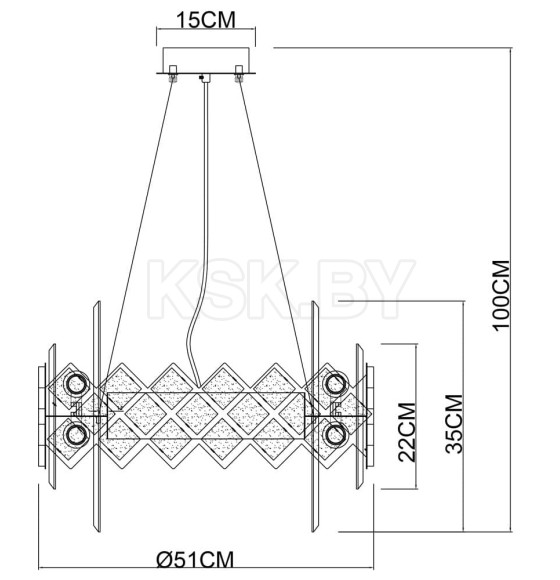 Светильник подвесной Arte Lamp AMELIA A1039SP-10BK (A1039SP-10BK) 