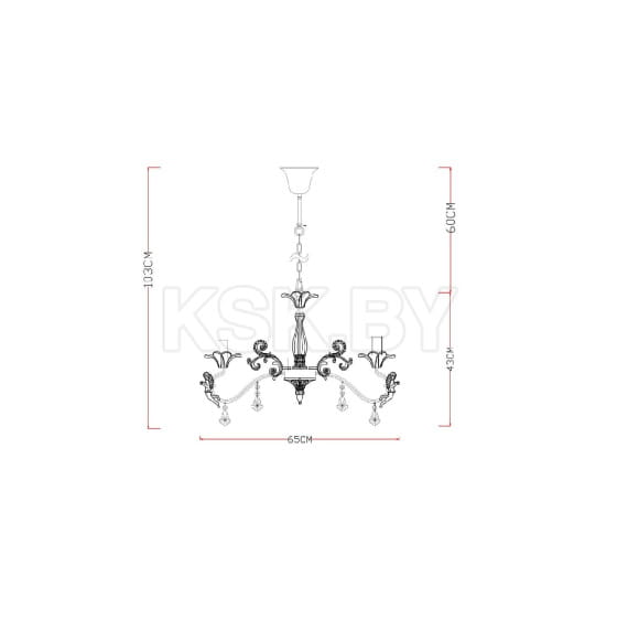 Светильник подвесной Arte Lamp ANGELINA A5349LM-5WH (A5349LM-5WH) 