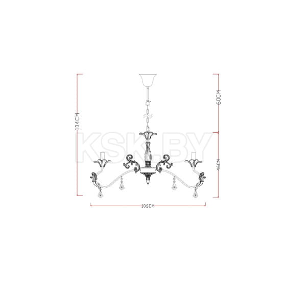 Светильник подвесной Arte Lamp ANGELINA A5349LM-8WH (A5349LM-8WH) 