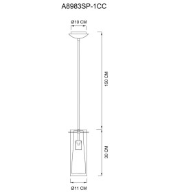 Светильник подвесной Arte Lamp ARIES A8983SP-1CC