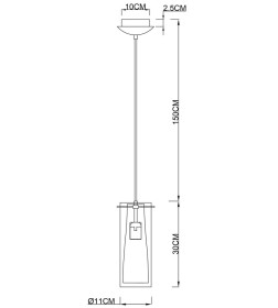 Светильник подвесной Arte Lamp ARIES A8983SP-1PB