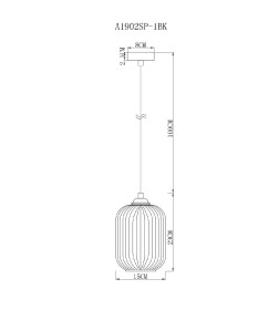 Светильник подвесной Arte Lamp ARWEN A1902SP-1BK