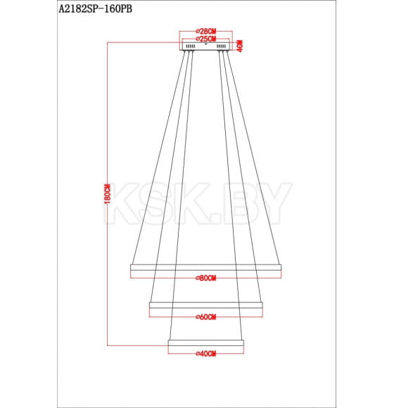 Светильник подвесной Arte Lamp ORIONE A2182SP-160PB (A2182SP-160PB) 