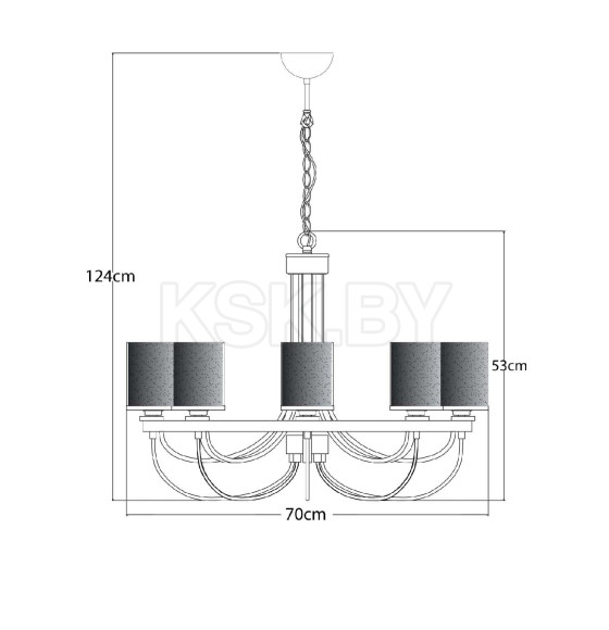 Светильник подвесной Arte Lamp OMBRA A2995LM-8CC (A2995LM-8CC) 