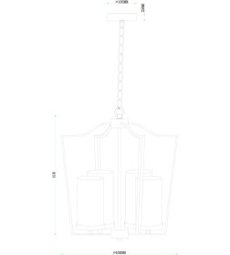 Светильник подвесной Arte Lamp NUVOLA A7017SP-4BK