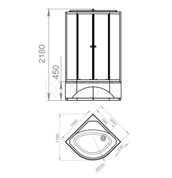 Кабина душевая DOMANI-Spa Delight 110 high DS01D110HWM10 (DS01D110HWM10) 