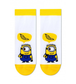 Носки женские 1124 Брестские MINIONS (средней длины), р. 25 рис.310 БЕЛЫЙ