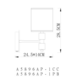 Светильник настенный Arte Lamp NORTH A5896AP-1CC