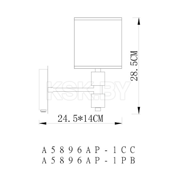 Светильник настенный Arte Lamp NORTH A5896AP-1CC (A5896AP-1CC) 