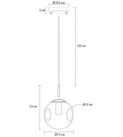 Светильник подвесной Arte Lamp TUREIS A9915SP-1PB