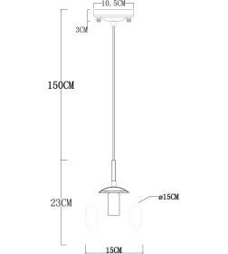 Светильник подвесной Arte Lamp TUREIS A9915SP-1CC