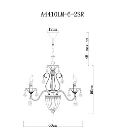 Светильник подвесной Arte Lamp SCHELENBERG A4410LM-6-2SR