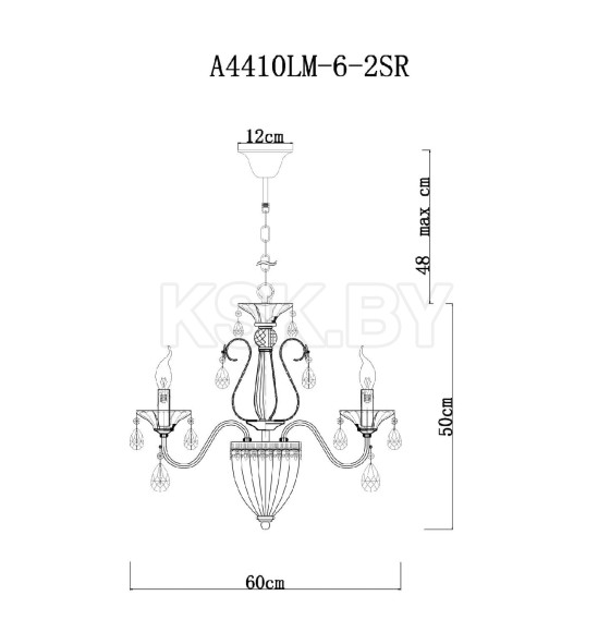 Светильник подвесной Arte Lamp SCHELENBERG A4410LM-6-2SR (A4410LM-6-2SR) 