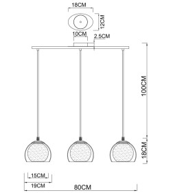 Светильник подвесной Arte Lamp RASTABAN A7984SP-3CC