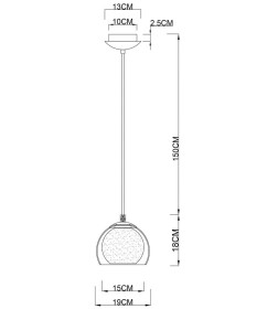 Светильник подвесной Arte Lamp RASTABAN A7984SP-1PB