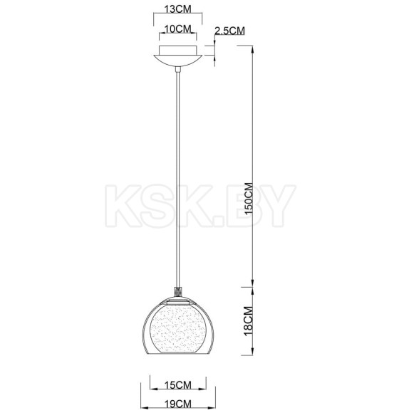 Светильник подвесной Arte Lamp RASTABAN A7984SP-1PB (A7984SP-1PB) 