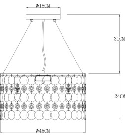 Светильник подвесной Arte Lamp PIPIRIMA A4041SP-5CC