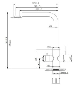 Смеситель Esko Black для кухни, K 24B