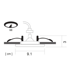 Встраиваемый светильник Arte Lamp AQUA A2024PL-1SS 1*GU10