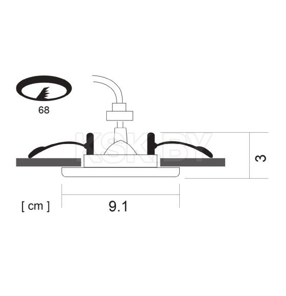 Встраиваемый светильник Arte Lamp AQUA A2024PL-1WH 1*GU10 (A2024PL-1WH) 