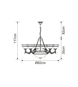 Светильник подвесной Arte Lamp WINDSOR A3777LM-6-2AB