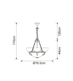 Светильник подвесной Arte Lamp WINDSOR A3777LM-3-2AB