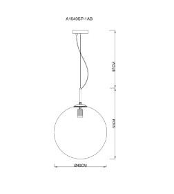 Светильник подвесной Arte Lamp VOLARE A1940SP-1AB