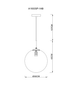 Светильник подвесной Arte Lamp VOLARE A1930SP-1AB