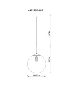 Светильник подвесной Arte Lamp VOLARE A1925SP-1AB